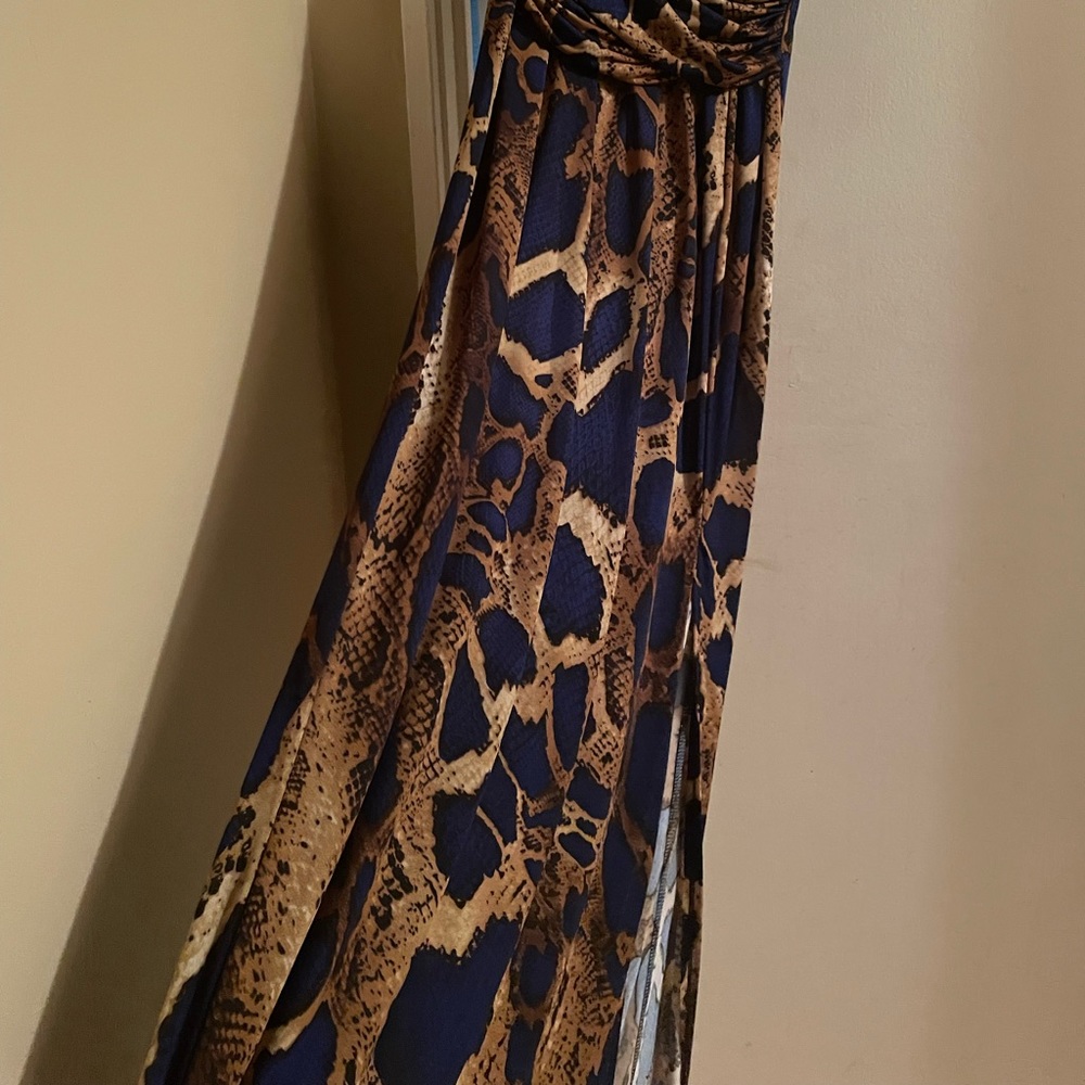 Multi colored side split dress
